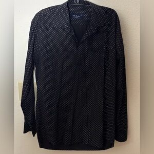 Paul Smith tailor fit Shirt black and White Polka Dot NWOT.  42